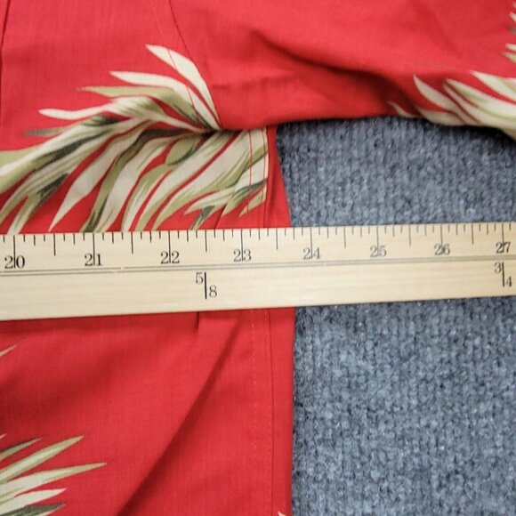 Bamboo Cay Hawaiian Shirt Mens Large Red Button Up Short‎ Sleeve Beach Tropical - Picture 5 of 8